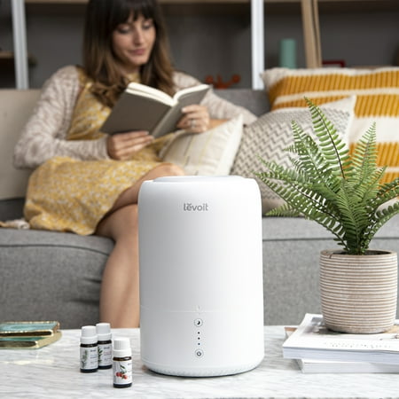 Levoit - Ultrasonic Top-Fill Cool Mist 2-in-1 0.5 Gal Humidifier & Diffuser - White