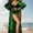 #1Green, variant on CaiJunJia 3 Piece Bikini Sets for Women Tummy Control Swimsuits Bikini Tops Full Coverage Bottoms Bathing Suit with Sheer Cover Up