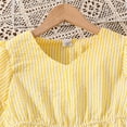 thumbnail image 5 of GBSYEWXS Outfits Sets For Teen Girls Elegant V-Neck Long Sleeve Shirt Dress Solid Color Casual Yellow Clothing Sets Size 9-10 Years, 5 of 9