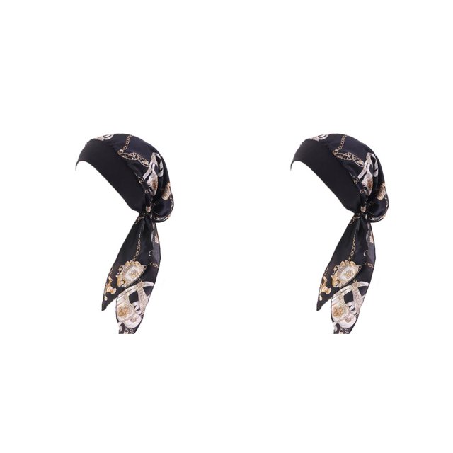 Diadema Sombrero Práctico Minnieouse Sombrero Transpirable con textura Cómodo Usar Headwrap Accesorios para El cabello cadena negra 2Conjunto