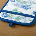 thumbnail image 3 of Martha Stewart Amber Floral Oven Mitt & Pot Holder Set 2-Pack, Blue/Green, OM: 7"x13" & PH: 7"x10", 3 of 14