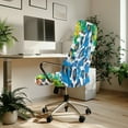 thumbnail image 3 of Xixirimido Colorful Paint Leopard Print Computer Office Chair Covers Stretchable Soft Fit Universal Desk Rotating Slipcovers, Removable Washable Chair Protector Cover with Button, Large, 3 of 6