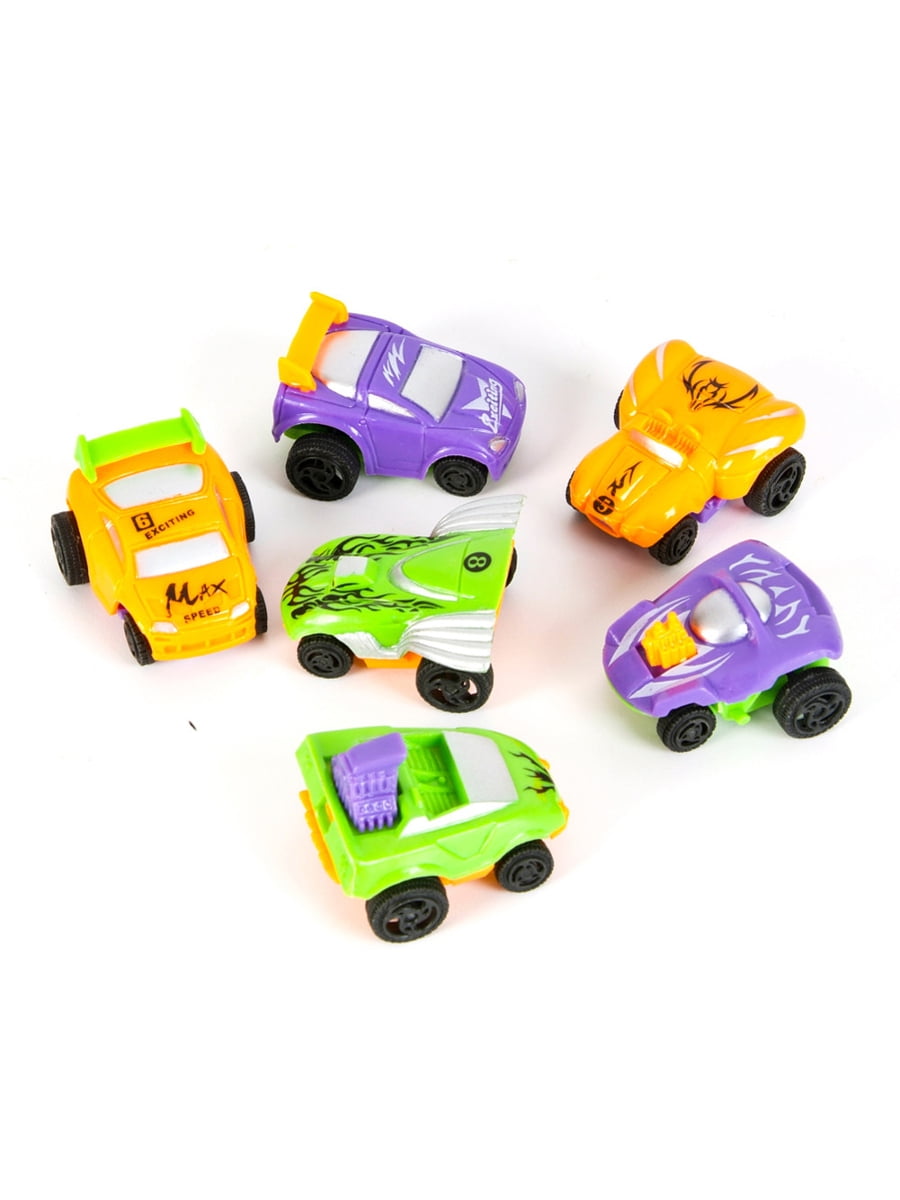 Rhode Island Novelty 12 Count Two Tone Pull Back Toy Racecars