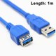 thumbnail image 1 of Cable de extensión USB 3.0, cable de datos SuperSpeed de hasta 5 Gbit/s, cable de carga, USB 3.0 tipo A hembra a macho, 9 pines Ormromra 2035612-2, 1 of 9