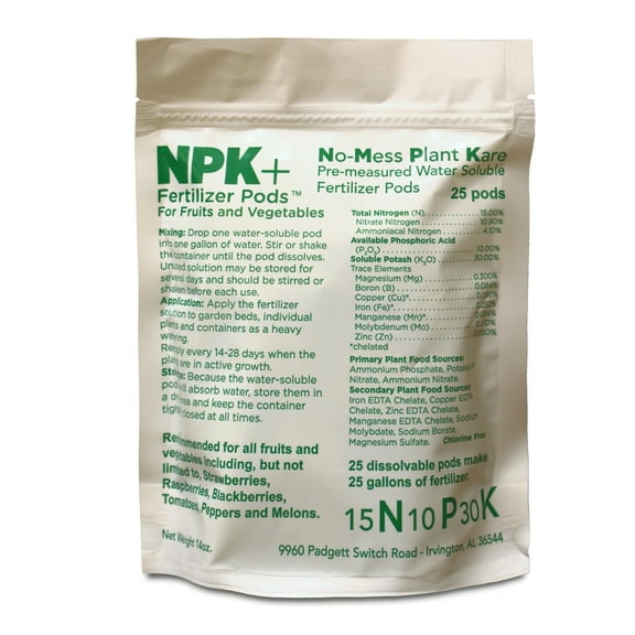 Plant With Purpose NPK  Fertilizer Pods for Fruits and Vegetables 14 oz. (25-Pack)