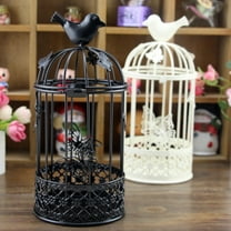 Yirtree Small Metal Tealight Birdcage Lantern, Hollow Bird Cage with Butterfly Shape Candle Holder Stand Candlestick Decorative Centerpieces of Wedding & Party Christmas