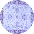 thumbnail image 1 of Ahgly Company Indoor Round Oriental Blue Traditional Area Rugs, 7' Round, 1 of 4