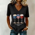 thumbnail image 4 of Womens Shirts Summer 250Th Anniversary Usa for Women 1776 2026 Patriotic American Flag V Neck T July 4Th Graphic Tee 250 Anniversary Usa Shirt Women Black L, 4 of 5