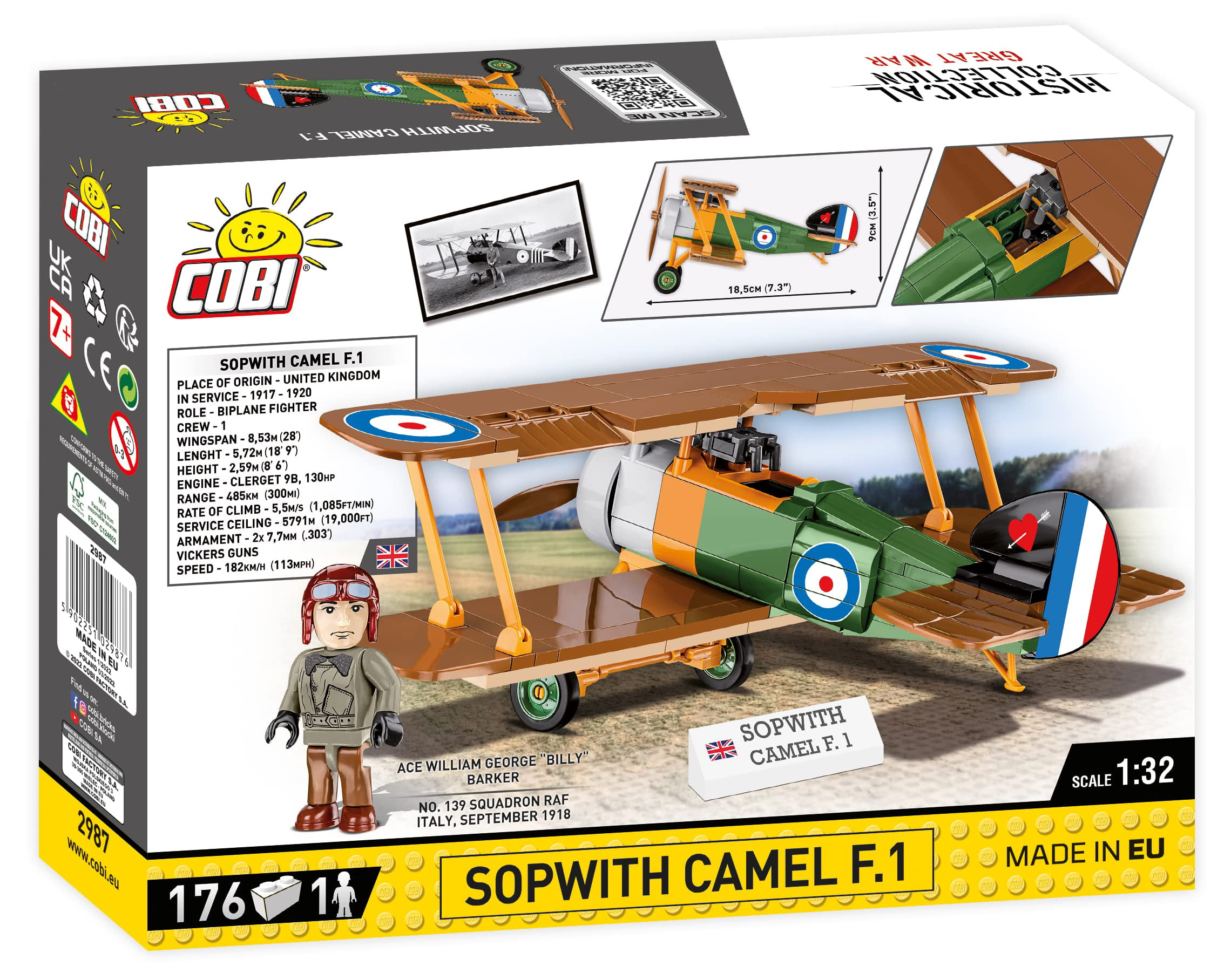 COBI TOYS #2987 Sopwith Camel F.1 WWI Plane NEW! - Walmart.com