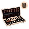 thumbnail image 4 of Juego De Ajedrez De Madera 2 En 1 Madera Hecha A Mano Divertida Para Adultos De Viaje De Tiempo Libre Con Magnético Sunnimix Tablero de ajedrez, 4 of 7