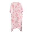 thumbnail image 5 of Xoenoiee Pink Dog Paw Heart Pattern Women Swimsuit Cover Up Half Sleeve Boho Bathing Suit Coverups Skin Friendly Kimonos Cardigans for Swimwear, 5 of 6