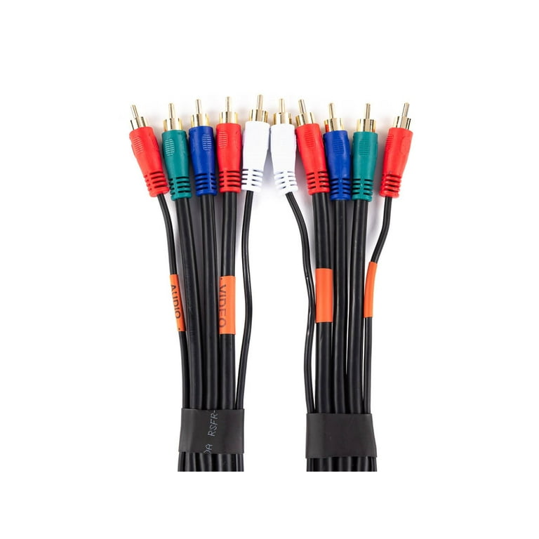 Monoprice 5-RCA Component Video/Audio Coaxial Cable - 6 Feet