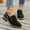 Black, variant on Ankle Boots for Women Low Heel Suede Platform Heeled Short Booties Chunky Heel Side Zipper Round Toe Lug Sole Fall Boots Non Slip Outdoor Walking Shoes Black
