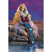 Magical Mermaids Barbie and Krissy Doll Light-up Tail with Glowing Shell Set