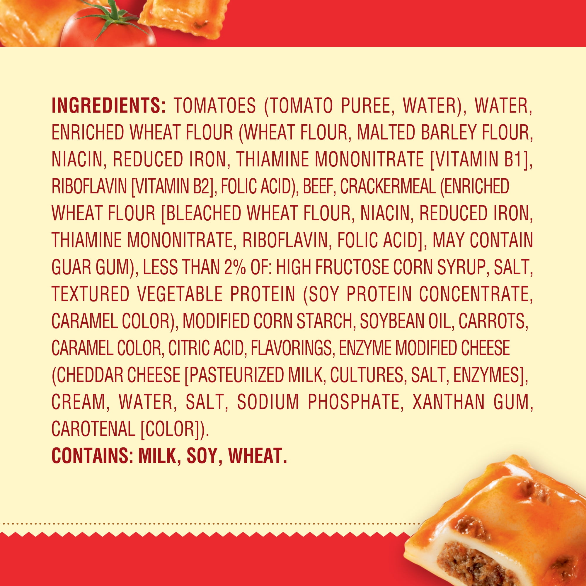 (24 pack) Chef Boyardee Mini Ravioli, Beef Ravioli in Pasta Sauce, Ready-to-Eat Meal, 15 oz. Can