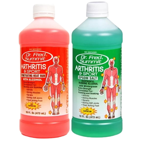 Bundle (2 Items) Dr. Fred Summit Arthritis & Sport - Wintergreen 16 oz & Penetrating Heat Rub 16 oz.