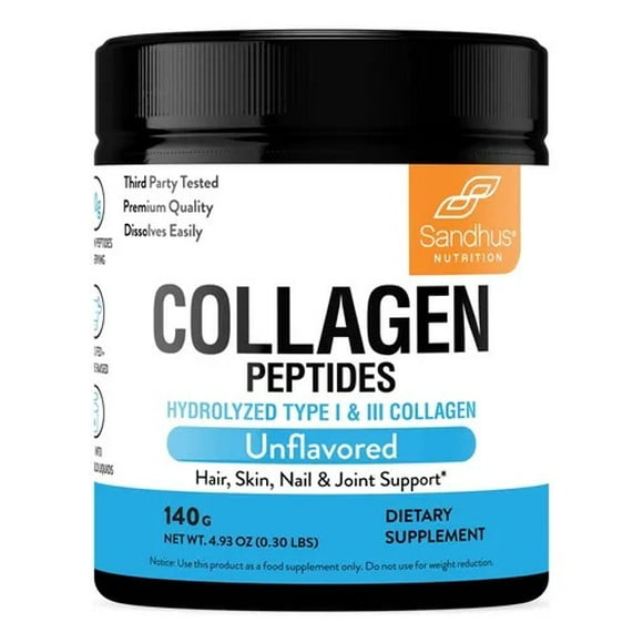 Sandhu's Collagen Peptides, Péptidos De Colágeno 140g…