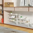 thumbnail image 4 of 3 Tier Bamboo Shoe Rack for Closet Free Standing Wood Shoe Shelf Storage Organizer for Entryway Small Space Stackable 27"x11"x20" (White), 4 of 7