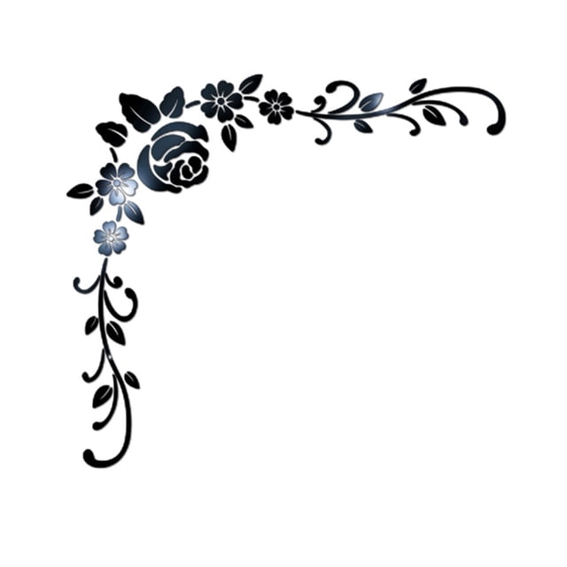 3D Mirror Flower Removable Wall Sticker Art Acrylic Mural Decal Wall Home Decor