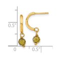 thumbnail image 3 of 14k Green CZ Dangle Half Hoop Earrings, 3 of 3