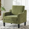 thumbnail image 1 of Ktaxon Accent Chair with Thick Cushion, Mid-Century Modern Single Sofa Chenille Armchair for Living Room, Bedroom Green, 1 of 9