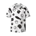 thumbnail image 5 of PAYOHTO Cat Fish Paw Mens Hawaiian Casual Short-sleeved Shirt Tropical Summer Beach Button Down Shirts, 5 of 7