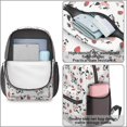 thumbnail image 4 of Cow and Strawberry White Pattern 17" Waterproof Oxford School Backpacks for Teens, S-Shape Padded Straps, for School, Travel, Hiking, Camping, 4 of 5