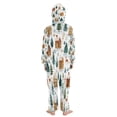 thumbnail image 3 of Vzayyk 4T-14Y Size Aviliable Cozy One-Piece Footless Sleeper Pajama Wooden Houes Pine Trees, 3 of 8