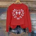 thumbnail image 4 of Hvyesh Valentine's Sweatshirt for Women Love Heart Pullover Shirts Casual Long Sleeve Valentine Tshirt Clothes Tops, 4 of 5