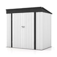 thumbnail image 3 of Patiowell 6x4 FT Metal Outdoor Storage Shed With Vents&nbsp;& Lock, Metal Outdoor Sheds Water-Resistance & Outside Storage Galvanized Steel UV-Resistance for Lawn, Patio, Backyard Garden Tools, White, 3 of 9