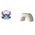 thumbnail image 1 of Estatua de escultura de cisne,Escultura de cisne para decoración del hogar Adorno de San Valentín,Estatua de ganso,figura acrílica,artesanía coleccionable,Banco pequeño,Taburete pequeño, 1 of 8