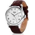 thumbnail image 1 of Mens Leather Band Quartz Watch, 1 of 4