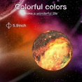 thumbnail image 2 of Luz de luna Luz de noche para niños 5,9 pulgadas 16 colores Led 3d Luz de luna de estrella con soporte de madera Regalo de carga USB, 2 of 3