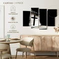 thumbnail image 5 of Elephant Stock Christian Wall Art - Horizontal Multi Panel Canvas - Living Room Wall Decor - Religion And Spirituality Multi Panel - Black And Gray Decor - 52" x 32", 5 of 8