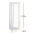 Whitmor Zippered Crystal Jumbo Hanging Garment Bag Closet Organizer