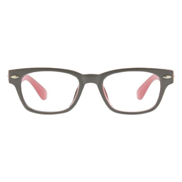 Peepers by PeeperSpecs Bellissima Verres Carrés Bloquant la Lumière Bleue, Gris/rouge, 49 + 0