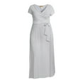 thumbnail image 5 of Ella Samani Plus Size Short Sleeve Maxi Wrap Dress, 5 of 6