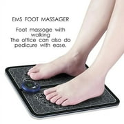 EMS Foot Massager Pad Mat 2022 Electric Massagers USB LCD Portable Rechargeable Foot Massager Pad