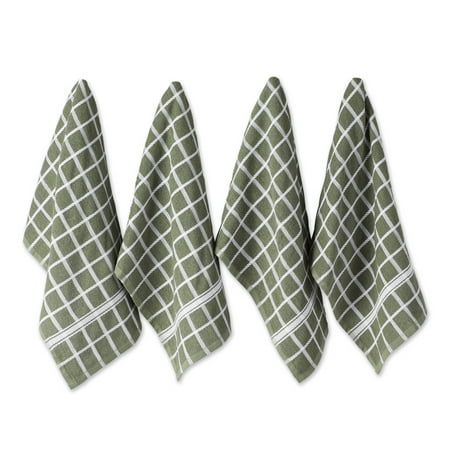 

Artichoke Solid Windowpane Terry Dishtowel 4 Piece