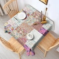 thumbnail image 2 of Pioneer Flower Floral Print Pattern Square Tablecloth,Waterproof Square Table Cover,Wipeable Spillproof Washable Table Cover for Home Kitchen Party Decor 52"x52"(132x132cm), 2 of 6