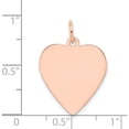 thumbnail image 4 of 14K Rose Gold Plain .013 Gauge Engraveable Heart Disc Charm (24 X 20) Made In United States xrm196/13, 4 of 5