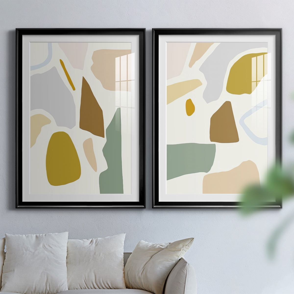 Wexford Home Pastel Splotches I Premium Framed Print, 26.5" x 36.5" - Ready to Hang, Black (Set of 2)