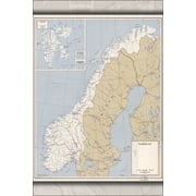 24"x36" Gallery Poster, cia map of Norway 1962