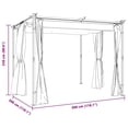 thumbnail image 2 of vidaXL Gazebo Canopy Tent Patio Pavilion Sunshade with Curtains Cream Steel, 2 of 7