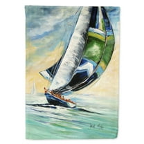 Carolines Treasures JMK1163GF Cruising the Coast Sailboats Flag Garden Size  Small multicolor