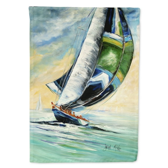 Carolines Treasures JMK1163GF Cruising the Coast Sailboats Flag Garden Size  Small multicolor