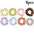 thumbnail image 2 of 8 Pcs Chouchou Uni pour Femmes Chouchou en Laine Créatif Bande Élastique pour Cheveux, 2 of 10