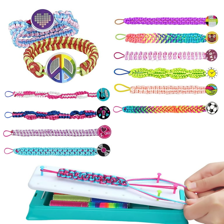 Iflove Friendship Bracelet Making Kit,Arts and Crafts for Kids Ages 8-12,DIY Bracelet Making Kit with 20 Pre-Cut Threads,Birthday Gifts for Girl Aged 6 7 8 9