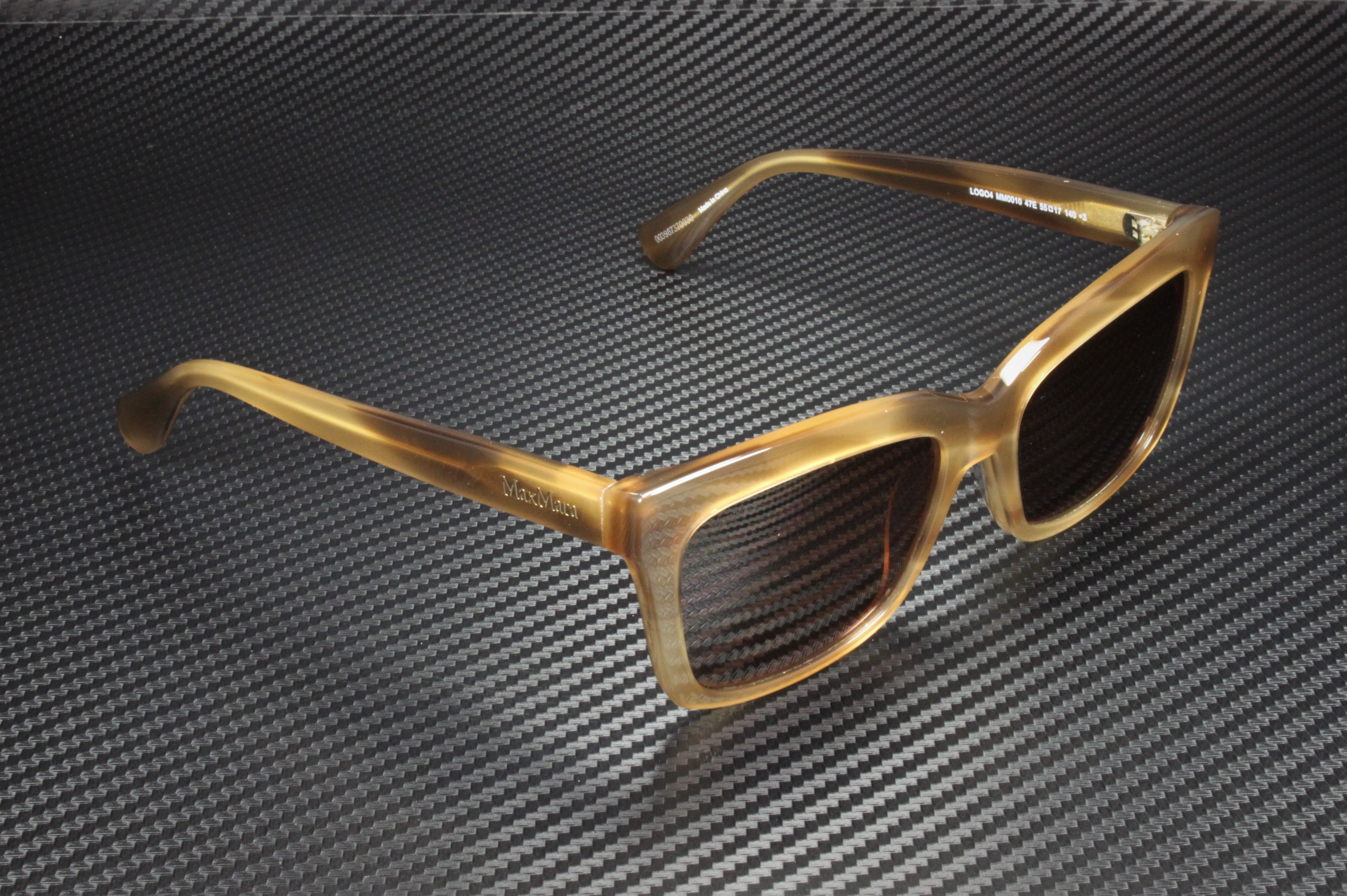 MaxMara MM0010 47E Light Brown Brown Plastic 55 mm Women display picture 2