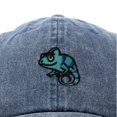 thumbnail image 2 of Dalix Chameleon Cap Embroidered Mens Cotton Dad Hat Baseball Hat in Washed Navy Blue, 2 of 5